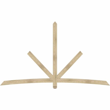 Ekena Millwork Alberta Rough Sawn Timber Gable Bracket, Douglas Fir, 108"W x 63"H x 2"D x 4"F, 14/12 Pitch GBW108X63X0204ALB00RDF